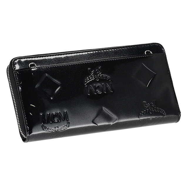限定お値下げ　MCM ブラックレザー 長財布　美品 MCM（エムシーエム） エム シー エム 長財布 メンズ レディース