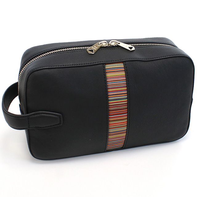 Paul Smith ブラックガーメントバッグ Paul Smith】シャドーストライプ ガーメントケース ブラック (Paul