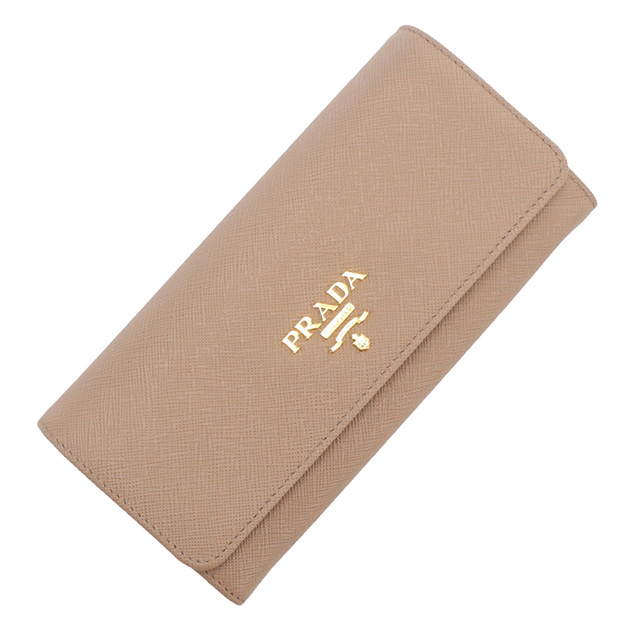 PRADA MADRAS 長財布　ベージュ　編み込み PRADA プラダ L字ファスナー 長財布 1M1183 マドラス ピンクベージュ