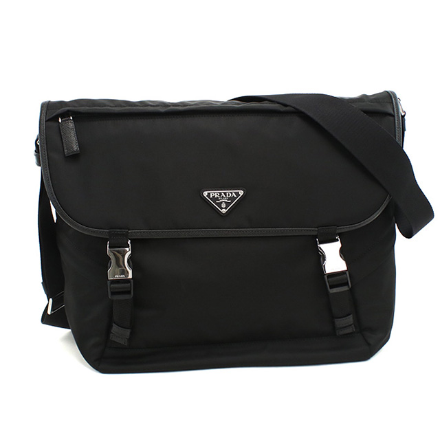 本物 プラダ 2WAYビジネスバッグ メンズ 黒 斜め掛け 大きめ ロゴ 本革 PRADA】プラダ『ナイロン 2WAYブリーフケース』2VE005 メンズ ビジネス