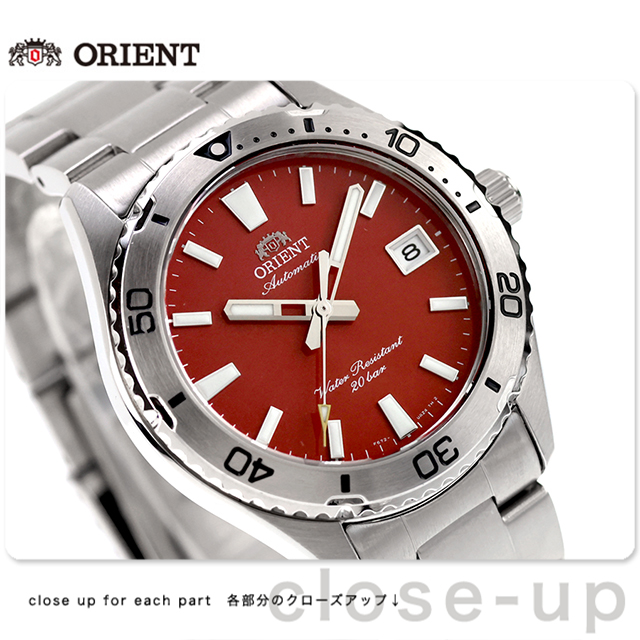 ORIENT マコ 自動巻き 手巻き付き　レッド 6月19日発売》オリエント Orient Mako オリエントマコ 40 RN