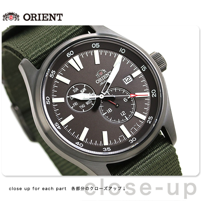 オリエント 腕時計 メンズ 自動巻き 機械式 RN-AK0403N ORIENT 時計 スポーツ グレー グリーン