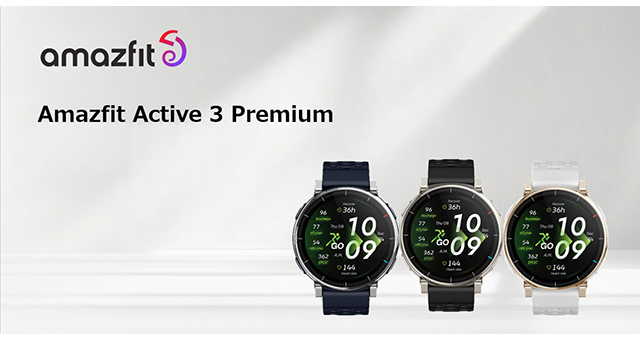 【新品】アマズフィット Amazfit 腕時計 ユニセックス SP170082-C249 アクティブ 3 プレミアム Active 3 Premium 充電式クォーツ ブラックxホワイト デジタル表示 Amazfit アマズフィット アクティブ 3 プレミアム 充電式クォーツ