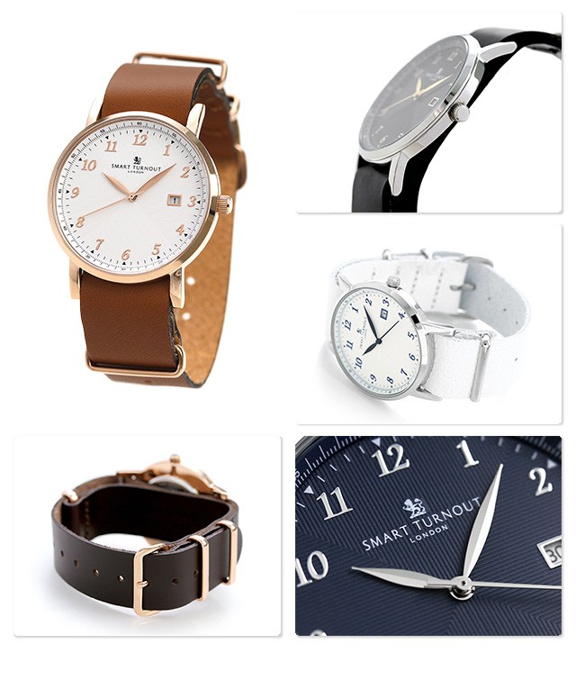 豊富な爆買い スマートターンアウト 革ベルト 日付表示搭載 ユニセックス 腕時計 SMART TURNOUT 腕時計のななぷれ - 通販 - PayPayモール 正規店新作