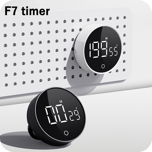 キッチンタイマー デジタル ダイヤル式 見やすい 音量調整 マグネット
