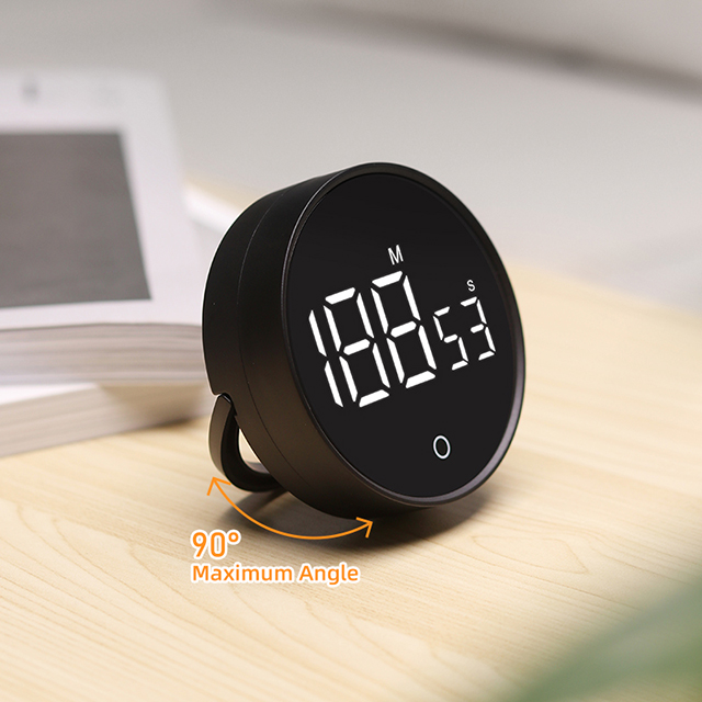 キッチンタイマー デジタル ダイヤル式 見やすい 音量調整 マグネット