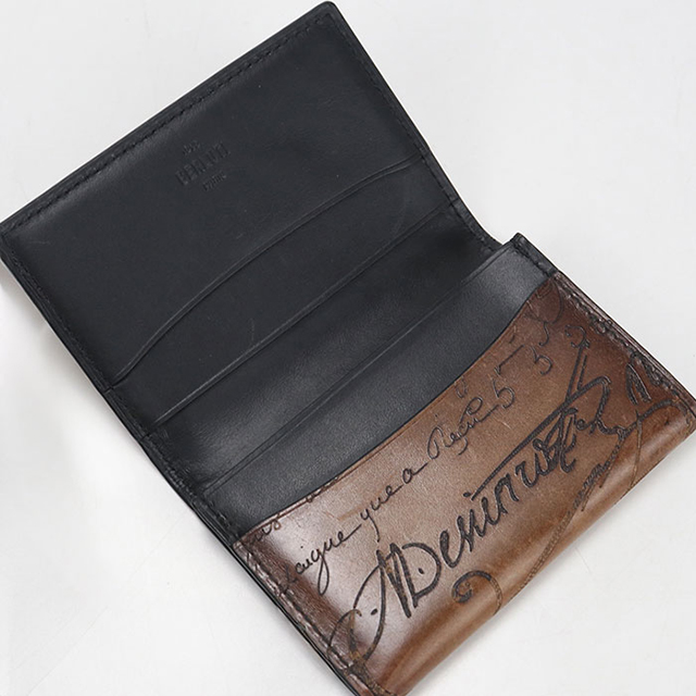 【美品】ベルルッティ　Berluti インヴィア フラップ　名刺入れ Berluti（ベルルッティ） 中古 名刺入れ メンズ ブランド インブイア