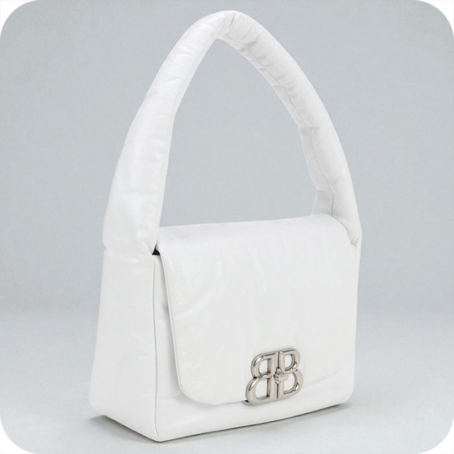 BALENCIAGA バレンシアガ 489809 ショルダーバッグ レザー ホワイト レディース/353176【中古】 BALENCIAGA（バレンシアガ） 中古 ハンドバッグ レディース ブランド
