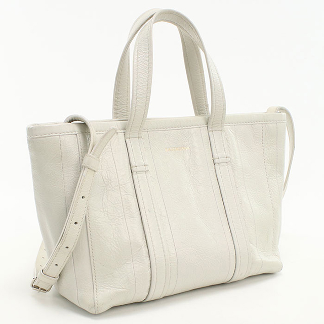 BALENCIAGA トート レザー　バッグ ホワイト BALENCIAGA（バレンシアガ） 中古 トートバッグ レディース ブランド
