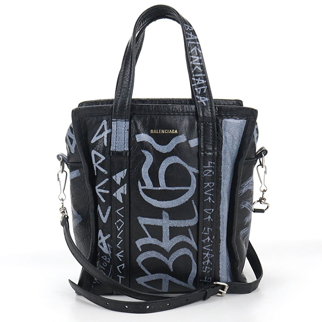 本物 バレンシアガ BALENCIAGA ショッピング ショルダーバッグ トートバッグ レザー ブラック Shopping バッグ 中古 中古・古着通販】BALENCIAGA (バレンシアガ) ショッピングトートXXS