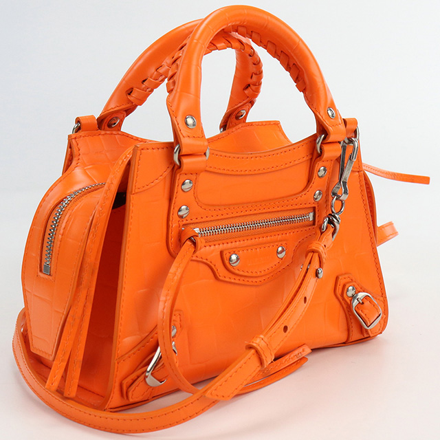 BALENCIAGAゴルフ オレンジ レザートートバッグ BALENCIAGAゴルフ オレンジ レザートートバッグ - メルカリ