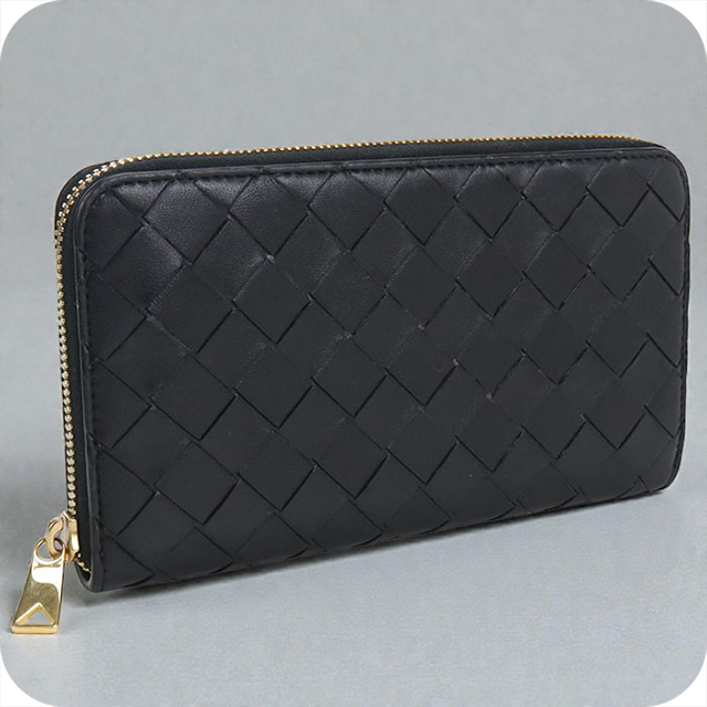 【瀬戸大橋店】 中古 BOTTEGA VENETA | ボッテガヴェネタ 長財布 イントレチャート ジップアラウンドウォレット - ブルー 【125】 BOTTEGA VENETA】ボッテガヴェネタ『ラバー イントレチャート ジップ