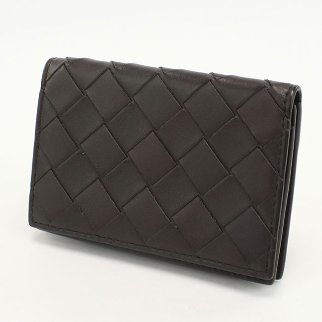 極美品★BOTTEGA VENETA名刺入 イントレチャート ビジネスカード 黒 BOTTEGA VENETA（ボッテガ・ヴェネタ） 中古 名刺入れ メンズ ブランド