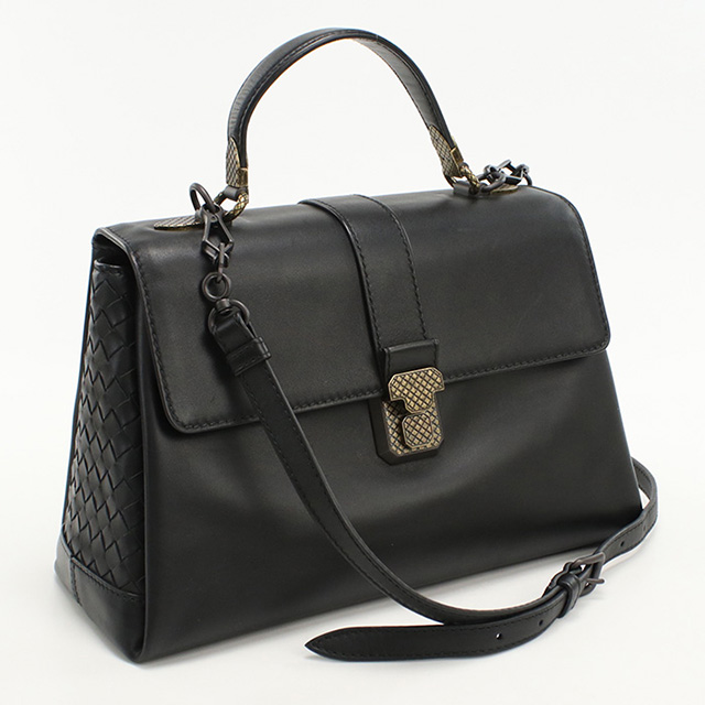 BOTTEGA VENETA ボッテガ ナイロン イントレチャート トート 黒 ミニ イントレチャート ファスナー トートバッグ のために メンズ で