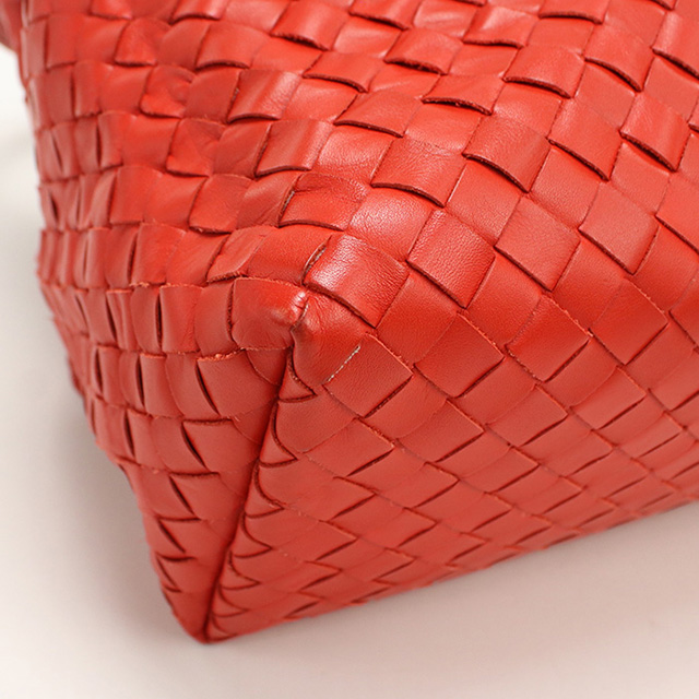 ボッテガヴェネタ BOTTEGA VENETA リアルト イントレチャート ショルダーバッグ バッグ レザー レディース レッド系 【中古】 リアルト イントレチャート チェーンショルダーバッグ レザー レッド