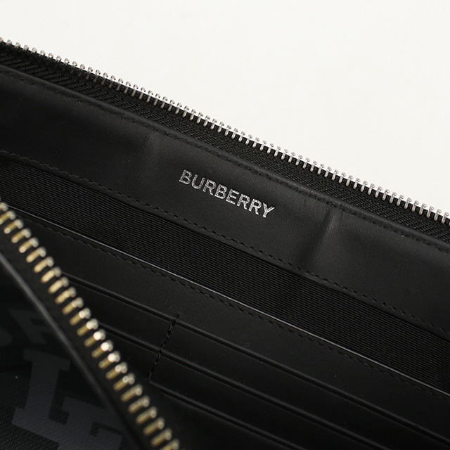 【未使用品】バーバリー キャンバス カーフＸ本革 クラッチ バッグ 化粧ポーチ BURBERRY 中古 バーバリー クラッチバッグ メンズ ブランド