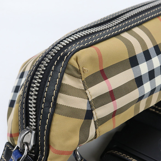 バーバリーボディーバッグチェックベージュ美品 BURBERRY バーバリー ボディバッグ ヴィンテージチェック