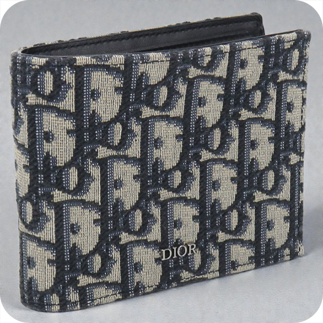 中古 ディオール 二折財布 メンズ ブランド Dior ディオールオブリーク