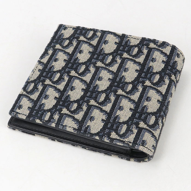 中古 ディオール 二折財布 メンズ ブランド Dior ディオールオブリーク