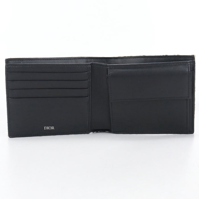 中古 ディオール 二折財布 メンズ ブランド Dior ディオールオブリーク
