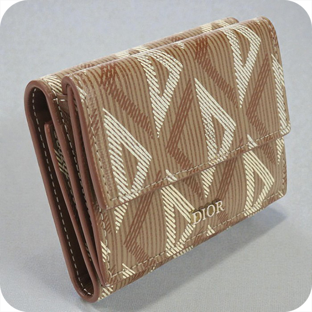 Dior ブラウンレザー 三つ折り財布 usdcd105607011-1a.jpg