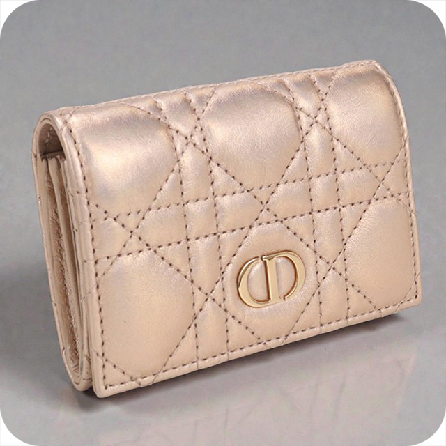 ディオール グリシン ウォレット ディオール カロ S5132UWHC 二つ折り財布 小さめお財布♪】Dior Caro Glycine ウォレット (Dior/折りたたみ財布