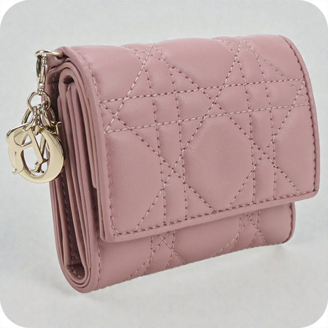 【DIOR】レディーディオール三つ折り財布 Christian Dior（クリスチャン・ディオール） 中古 ディオール 三
