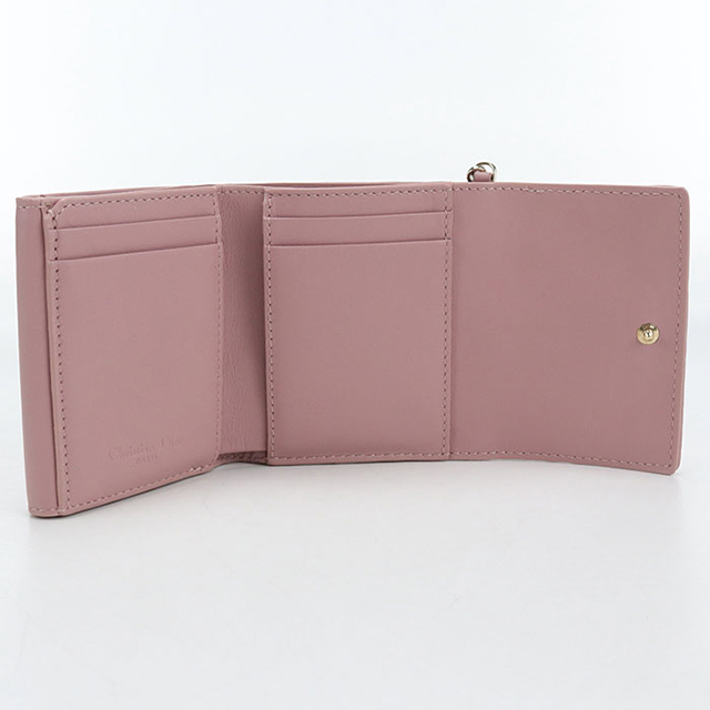 Christian Dior ディオール 折財布 財布 ロータスウォレット クリスチャンディオールレディディオール ロータスウォレット 黒