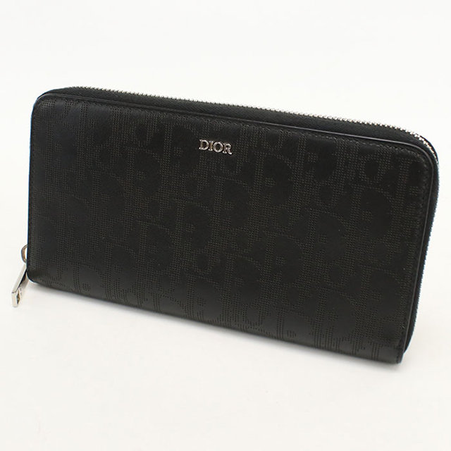 クリスチャンディオール オブリーク ジャガード ラウンドファスナー 長財布 Christian Dior（クリスチャン・ディオール） 中古 ディオール 長財布