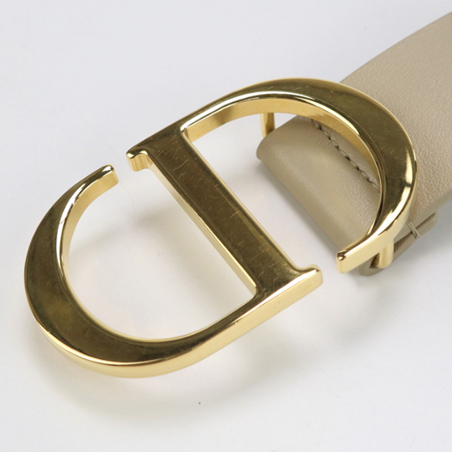 【美品】Christian Dior ベージュ ベルト Christian Dior 中古 ディオール ベルト レディース ブランド 30