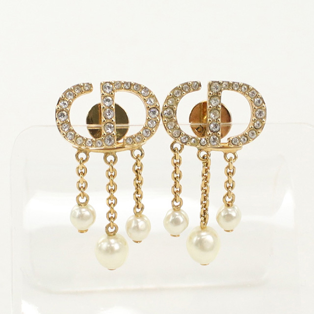 Christian Dior オールドゴールド ピアス(両耳用) Christian Dior（クリスチャン・ディオール） 中古 ピアス レディース