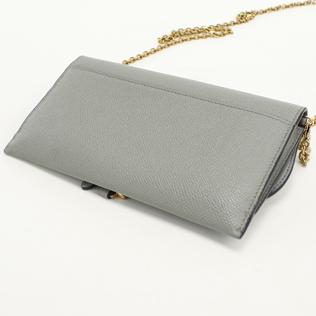 クリスチャンディオール Christian Dior ウォレットチェーン カナージュ レザー ブルー シルバー レディース 送料無料【中古】 e60064g Christian Dior - クリスチャンディオール Christian Dior ウォレット