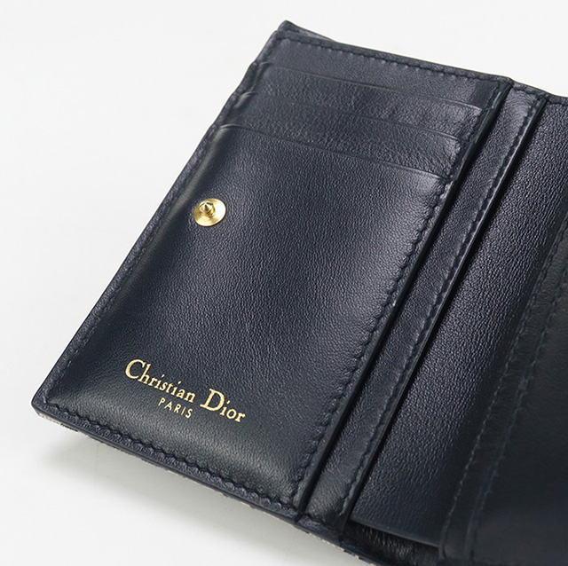 【中古】クリスチャンディオール Christian Dior 30モンテーニュ ダリア ウォレット デニム S2197UDCE 30 Montaigne Dahlia レディース Christian Dior（クリスチャン・ディオール） 中古 ディオール 二折