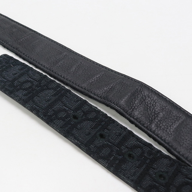 【中古】Christian Diorロゴ ブラックベルト　ユニセックス 中古】Christian Diorロゴ ブラックベルト ユニセックス