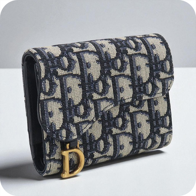 dior サドル　財布 Christian Dior（クリスチャン・ディオール） 中古 ディオール 三折