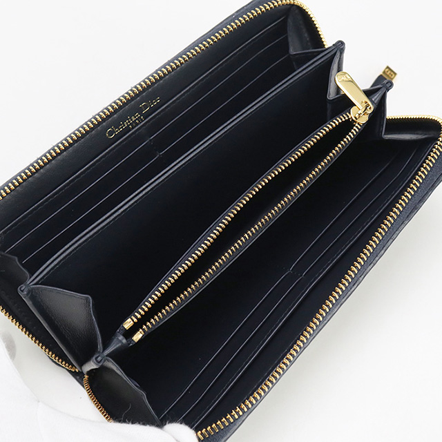 【美品】ディオール　モンテーニュ　長財布　ラウンドファスナー　お札　小銭　コイン Christian Dior - 【美品】ディオール モンテーニュ 長財布