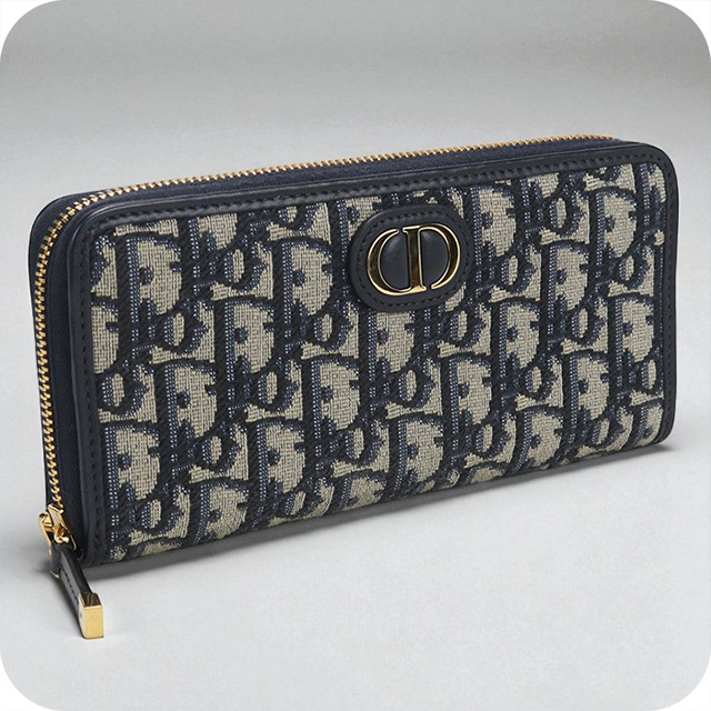 あああ　　Dior モノグラム 長財布 Christian Dior 中古 ディオール 長財布ラウンドファスナー