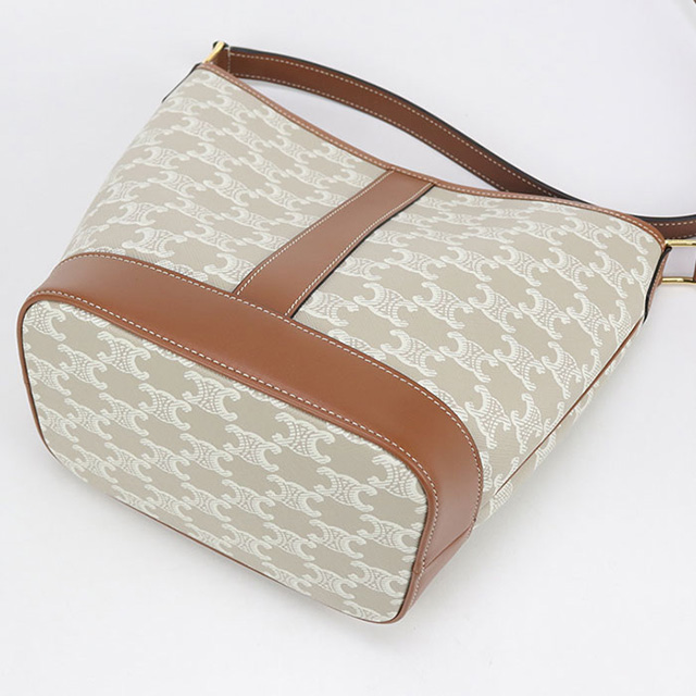 CELINE ベージュキャンバスショルダーバッグ CELINE（セリーヌ） 中古 ショルダーバッグ レディース ブランド