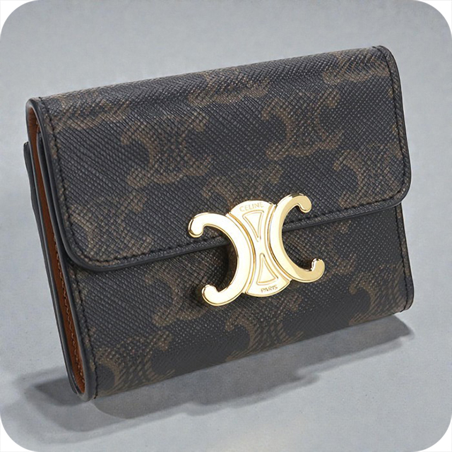 CELINE トリオンフ 三つ折り財布 箱付き 楽天市場】【本物保証】 箱・布袋付 超美品 セリーヌ CELINE