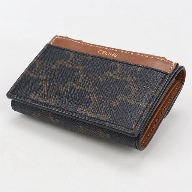 セリーヌ CELINE 財布 レディース 10I652DS3.04LU トリオンフキャンバス コンパクトウォレット CELINE（セリーヌ） 中古 三つ折り財布 レディース ブランド