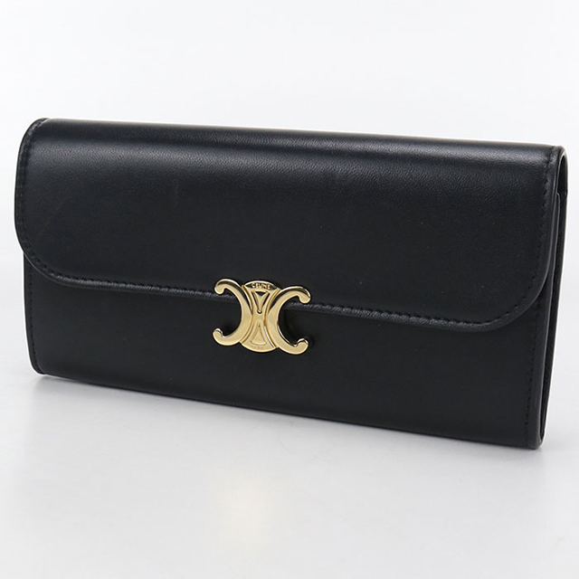 【ドンドン見直し】未使用品◎イタリア製 CELINE セリーヌ 10B563BEL ラージフラップウォレット  レザー 長財布 2つ折り レッド×ゴールド金具 レディース CELINE(セリーヌ) ラージフラップウォレット長財布10B563 10B563 P PB