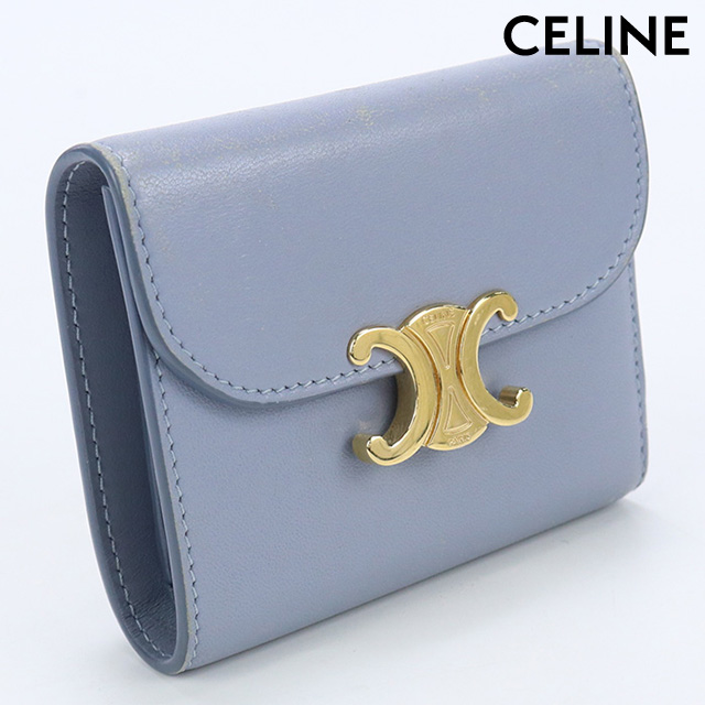 超大特価 CELINE 中古 セリーヌ 三折財布小銭入付き レディース ブランド 小物