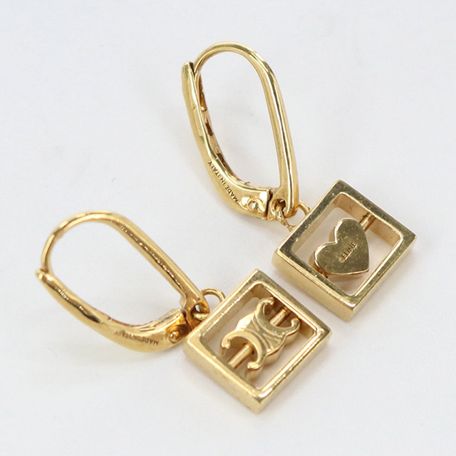 CELINE 中古 セリーヌ ピアス レディース ブランド ゴールド
