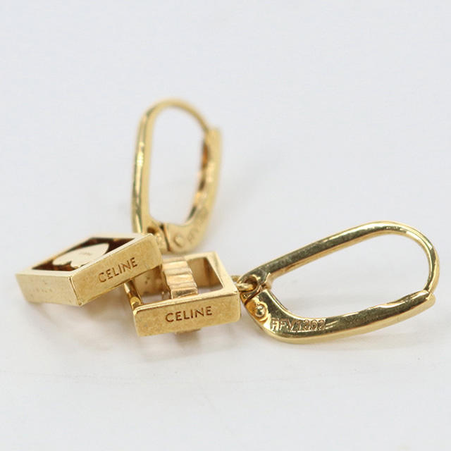CELINE 中古 セリーヌ ピアス レディース ブランド ゴールド