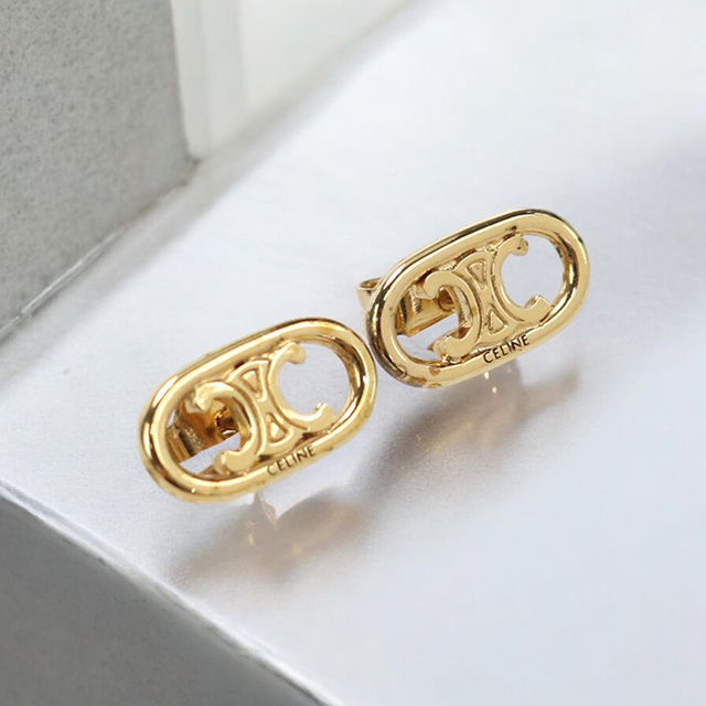 CELINE セリーヌ ヴィンテージ ゴールド ピアス CELINE 中古 セリーヌ ピアス レディース ブランド トリオンフ