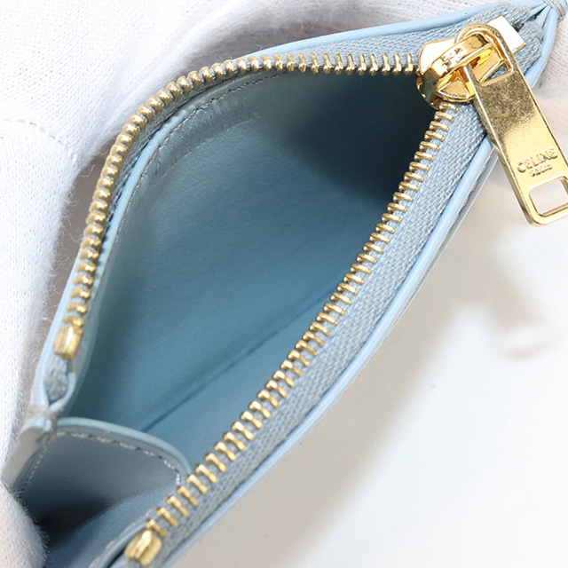 CELINE セリーヌ ブルー 財布 トリフォールド CELINE セリーヌ 財布 三つ折り コンパクトサイフ スモールトリ