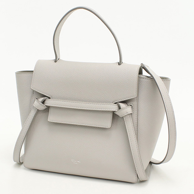 CELINE ハンドバッグ グレー ショルダーストラップ付き CELINE（セリーヌ） マイクロ ベルトバッグ ハンドバッグ ショルダー