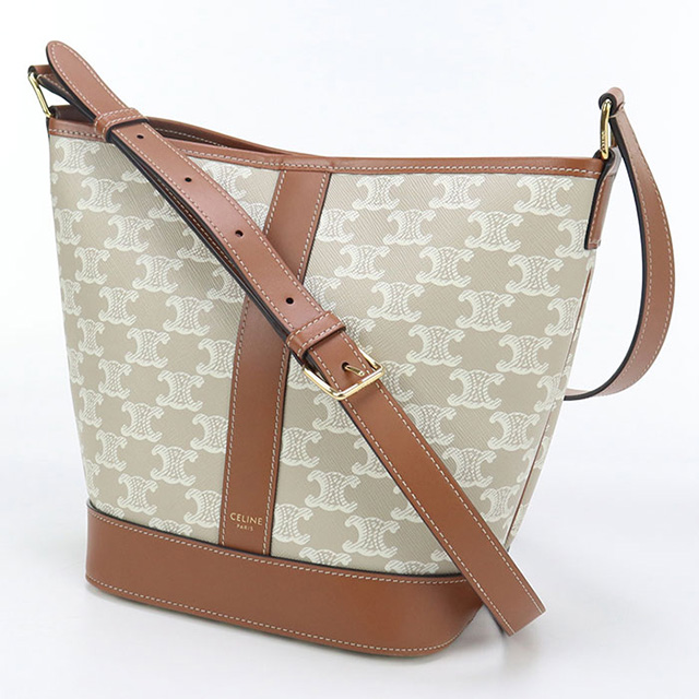 CELINE セリーヌトリオンフショルダーバッグチェーンバッグベージュビンテージ CELINE 【並行輸入品】 セリーヌ ショルダーバッグ トリオンフ