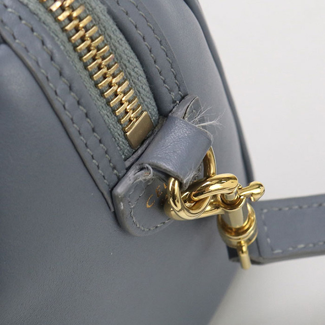 【良品！✨】セリーヌ CELINE ミニボストン ハンドバッグ トリオ ブルー 良品！✨】セリーヌ CELINE ミニボストン ハンドバッグ トリオ ブルー