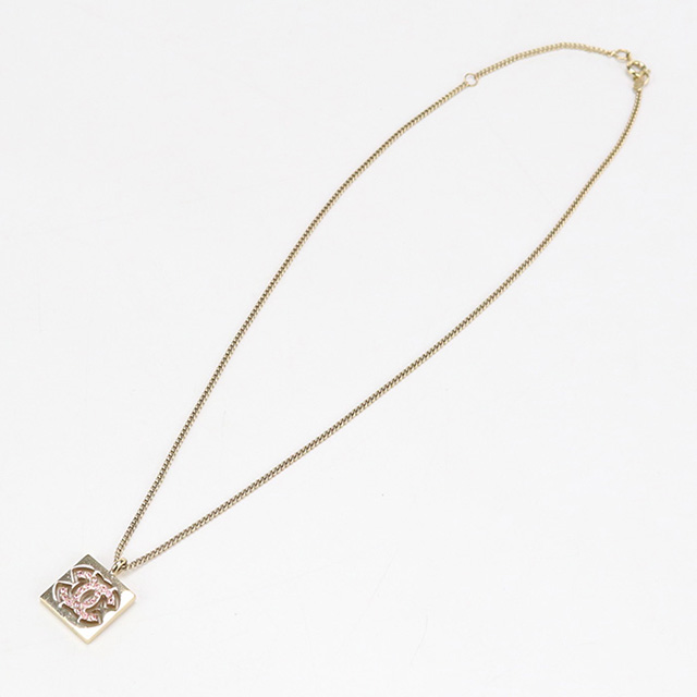 CHANEL ネックレス　ライトストーン　ゴールド CHANEL（シャネル） ネックレス メタル＆ストラス ラインストーン CC